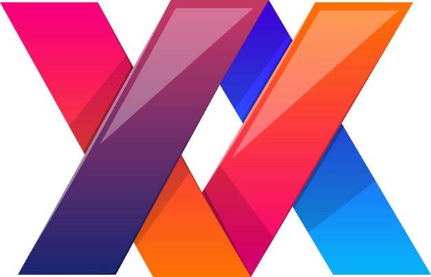 Illustration de logo pliante abstraite dans un style branché et minimal