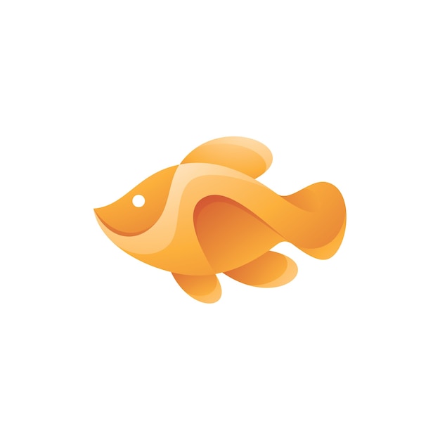 Illustration de logo de poisson abstrait