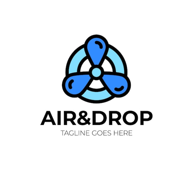 Illustration de logo de refroidissement par air.