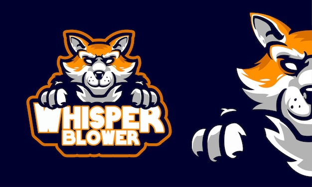 Vecteur illustration de logo de sport mascotte renard en colère