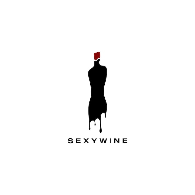 Illustration De Logo Vectoriel Bouteille De Vin