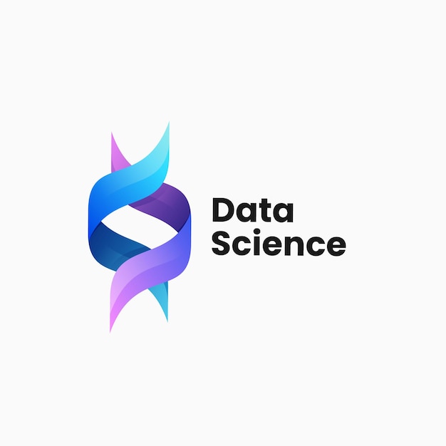 Illustration Logo Vectoriel Dans Style Coloré Dégradé Data Science