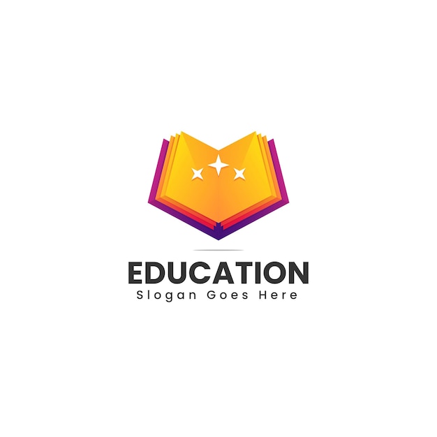 Illustration Logo Vectoriel Dans Style Coloré Dégradé éducation