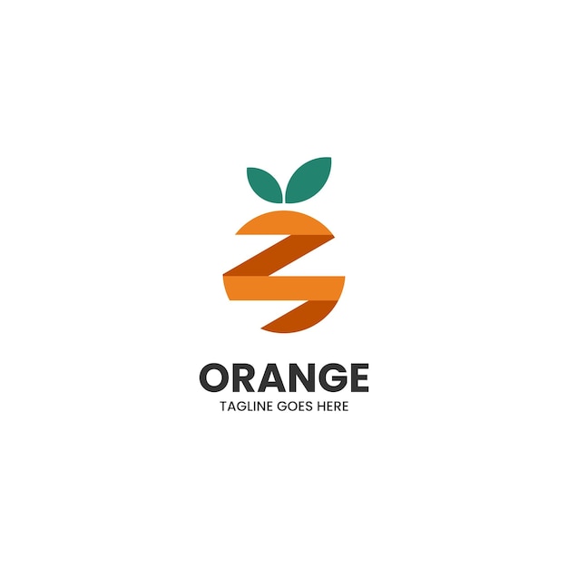 Illustration Logo Vectoriel Dans Style Coloré Orange