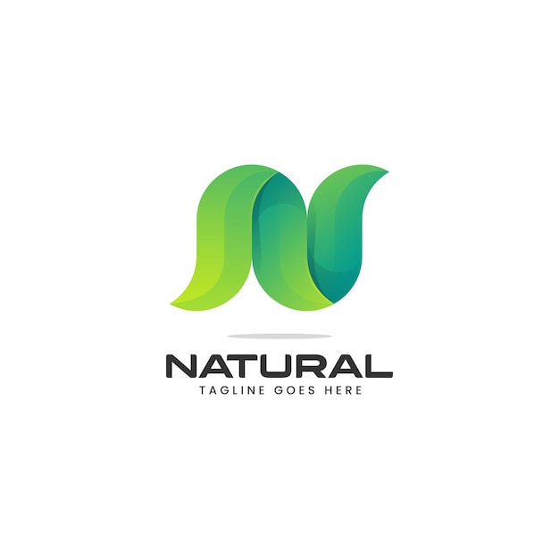 Illustration Logo Vectoriel Style Coloré Dégradé Naturel