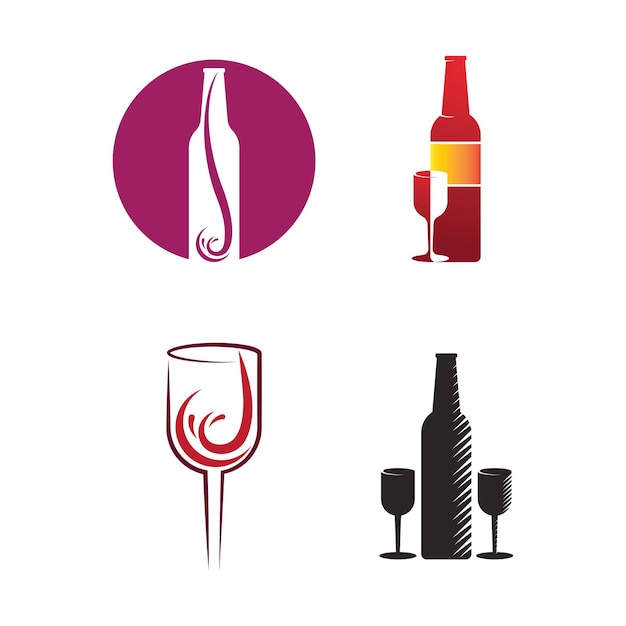 Illustration De Logo De Vin