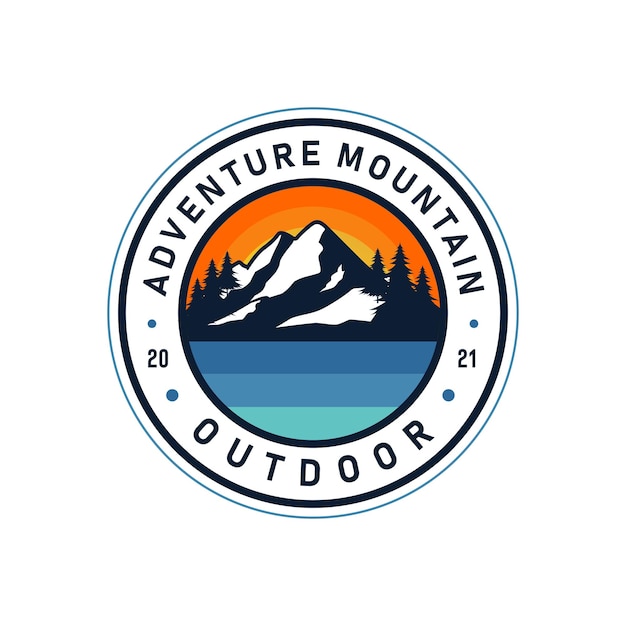 Illustration De Logo Vintage De Montagne