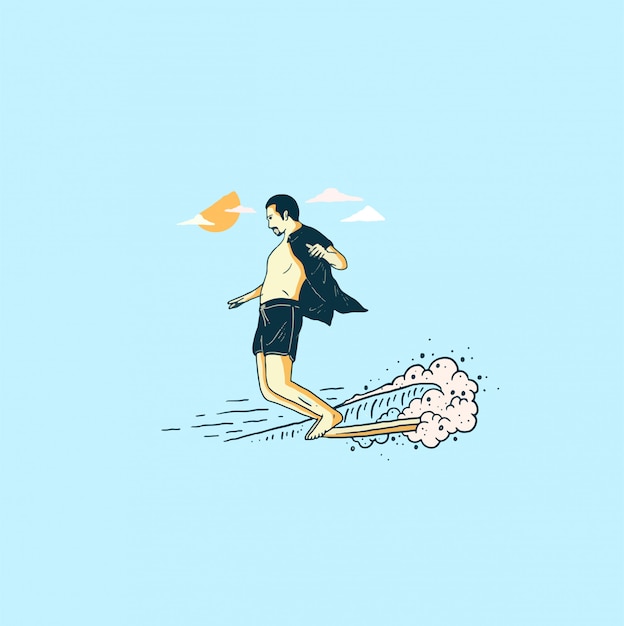 Illustration De Long Board Surf