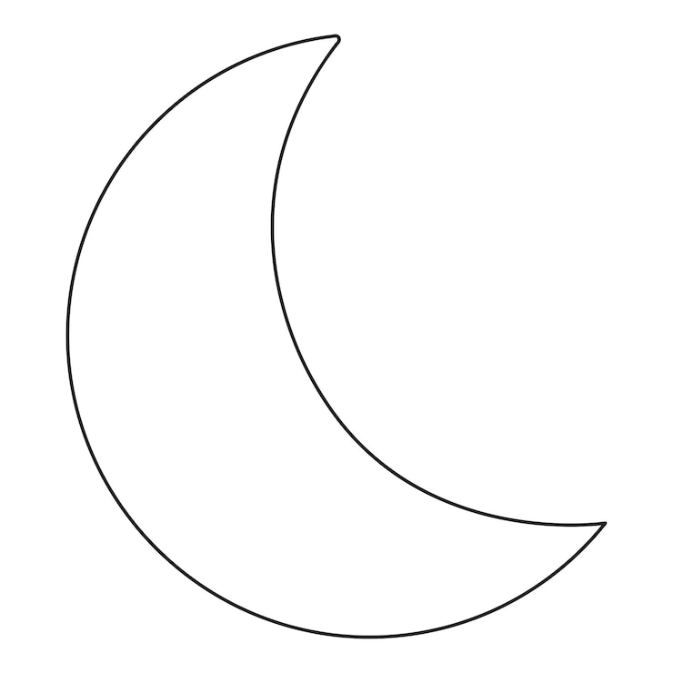 Vecteur illustration d'une lune. icônes de symbole météo isolés sur fond blanc. vecteur d'art en ligne