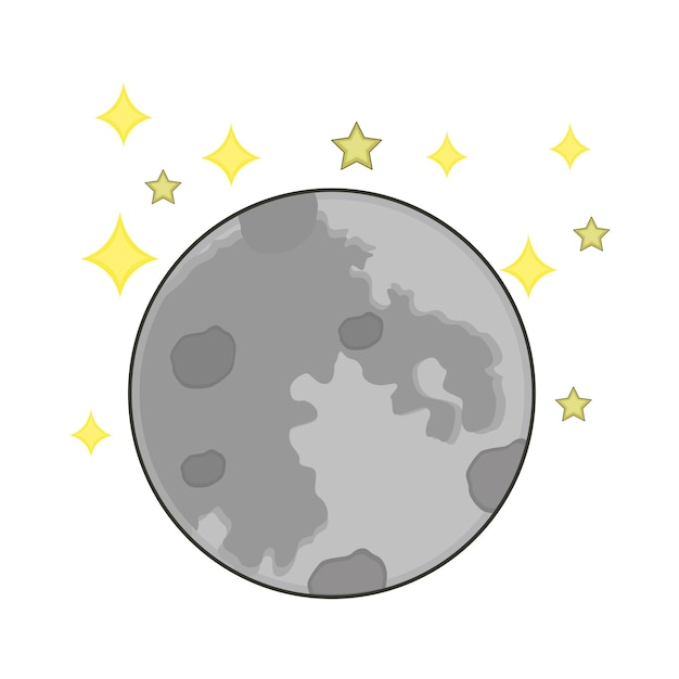 Vecteur illustration de la lune