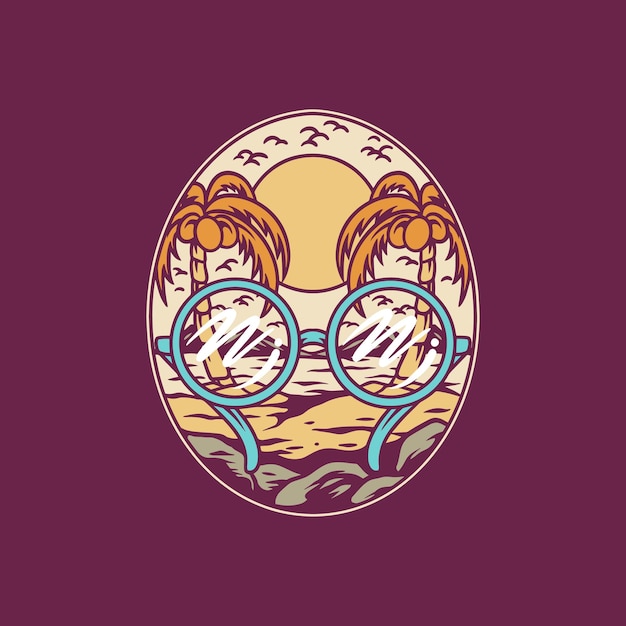 Illustration de lunettes d'été