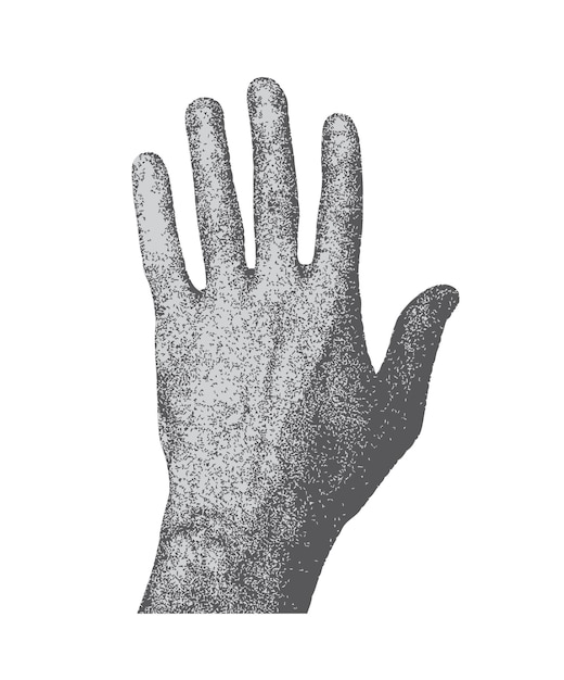 Vecteur illustration de la main humaine