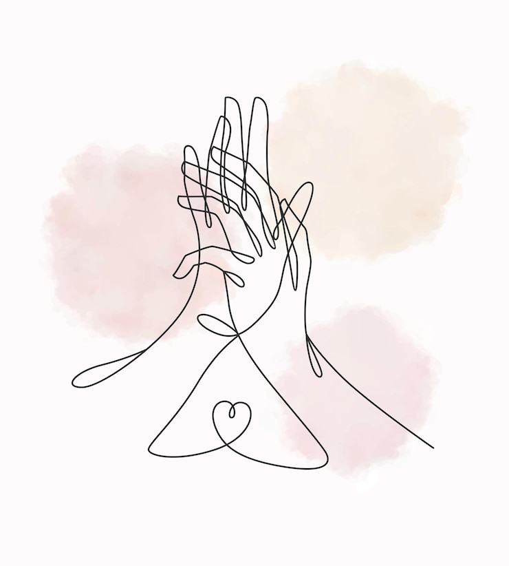 Vecteur illustration à la main d'un style d'art en ligne de couple pour la saint valentin a