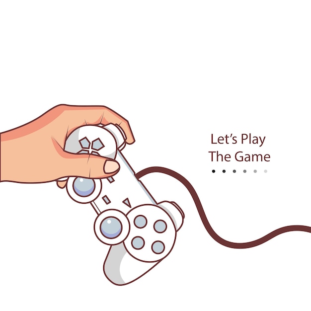 illustration d'une main tenant un joystick permet de jouer au jeu