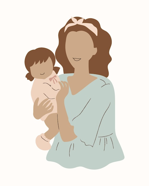 Illustration De Maman Et Bébé