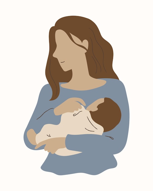 Illustration De Maman Et Bébé