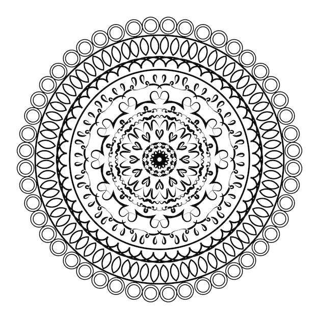 Illustration de mandala à colorier