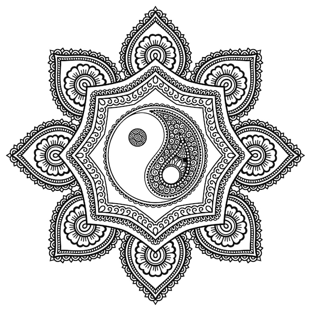 Illustration De Mandala De Motif Circulaire