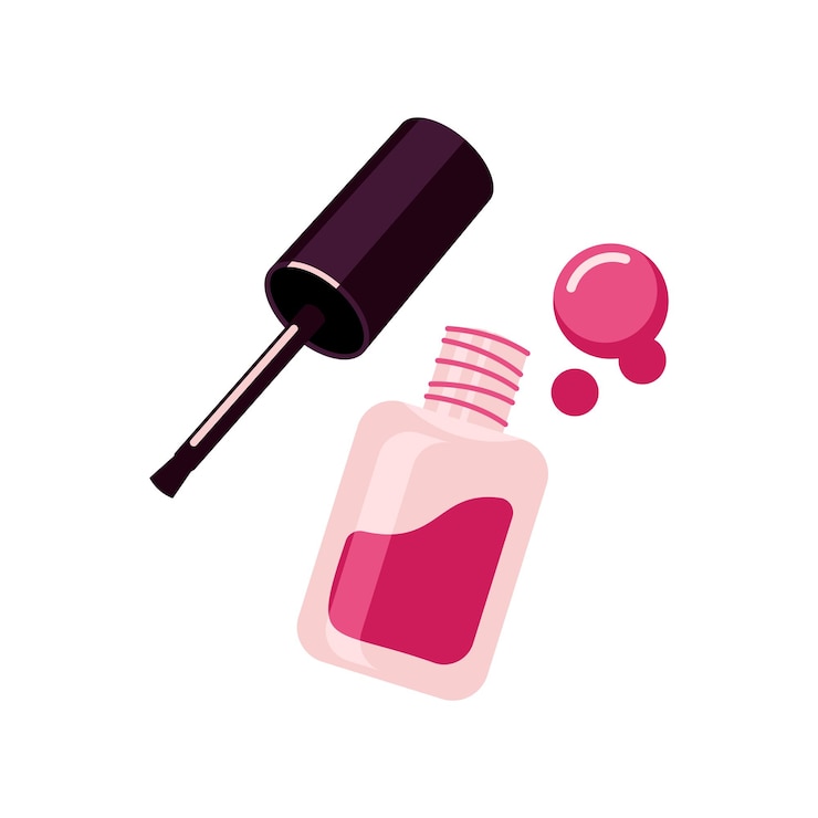 Vecteur illustration de maquillage de vecteur d'ongle