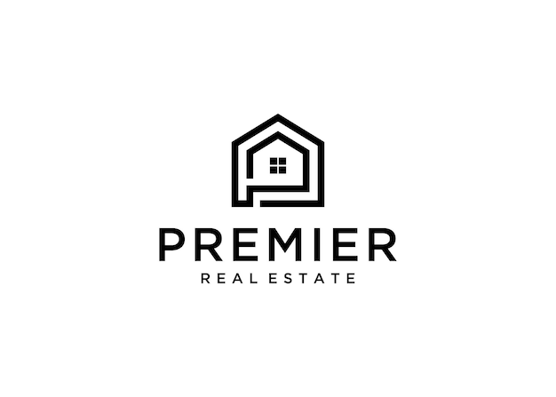 Illustration De La Marque De Signe P Abstraite Moderne Pour Une Entreprise Dans La Conception De Logo Immobilier