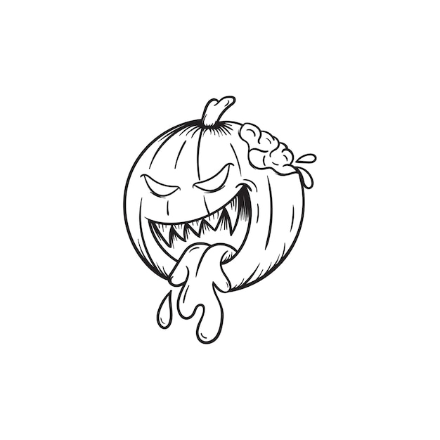 illustration de mascotte halloween heureux