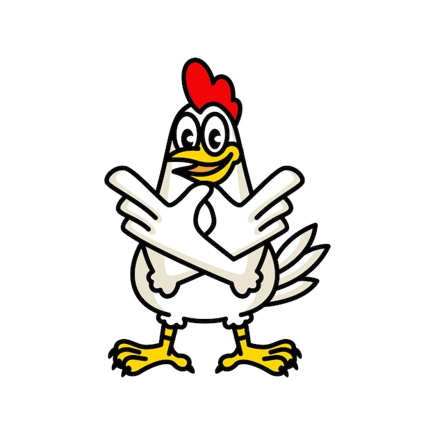 Vecteur illustration, mascotte de poulet pour une entreprise de restauration rapide de poulet frit.