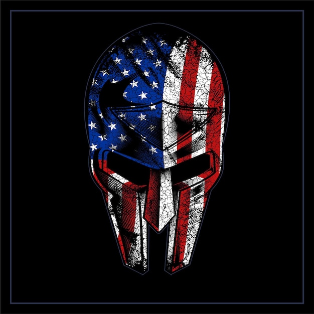 Vecteur illustration de masque de guerrier américain