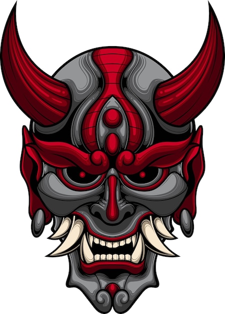 Vecteur illustration de masque hannya avec vecteur de stock de qualité supérieure