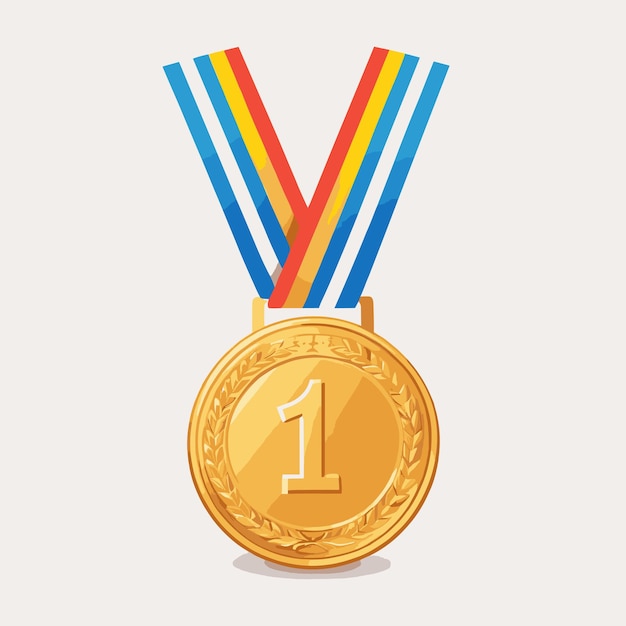 Vecteur illustration de la médaille de la première place