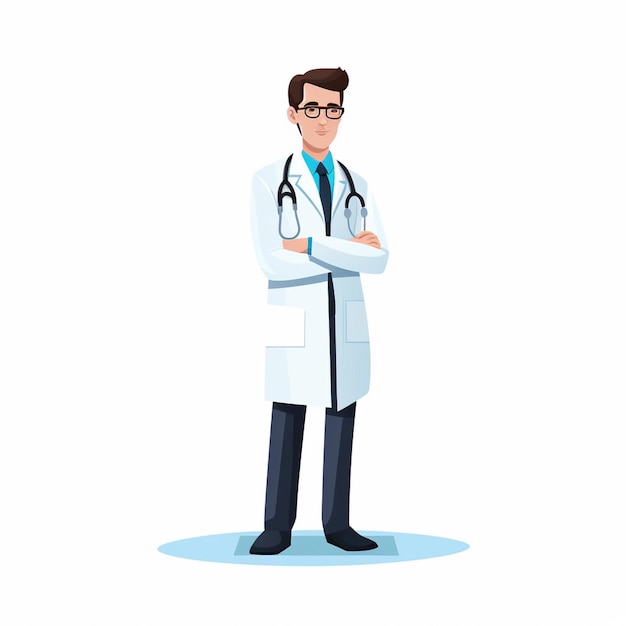 illustration médecin hôpital clinique médicale médecine vecteur santé soins d'appartement personne heureuse