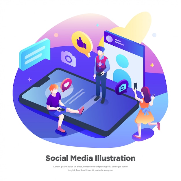 Illustration de médias sociaux