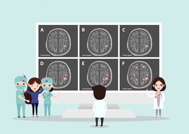Illustration médicale scientifique de la course du cerveau humain