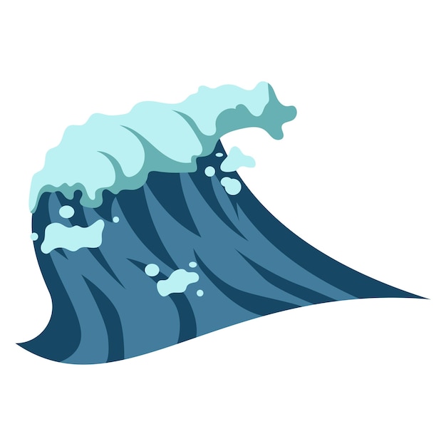 L'illustration de la mer des vagues d'eau