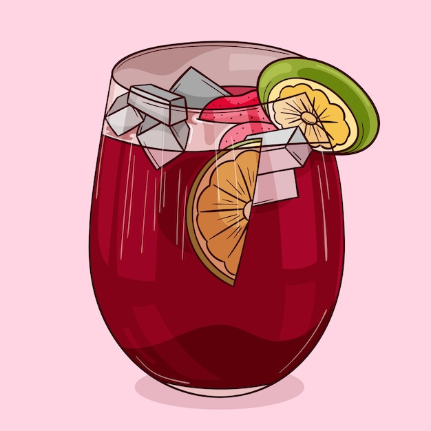 Vecteur illustration de michelada dans un style dessiné à la main