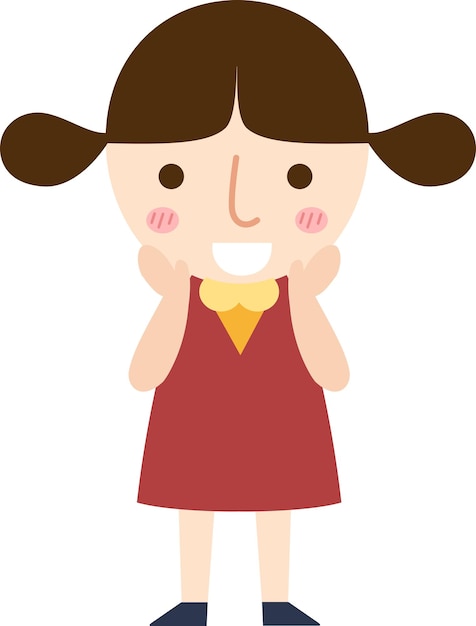 Illustration De Mignon Petit Enfant Fille