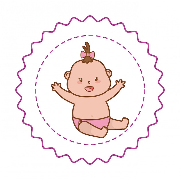 Vecteur illustration mignonne de douche de bébé