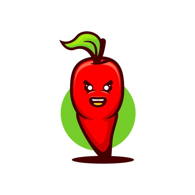 Vecteur illustration mignonne de piment rouge