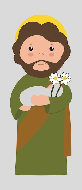 Illustration Mignonne De Saint Joseph