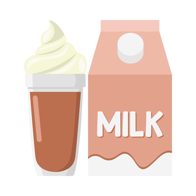 Vecteur illustration de milkshake