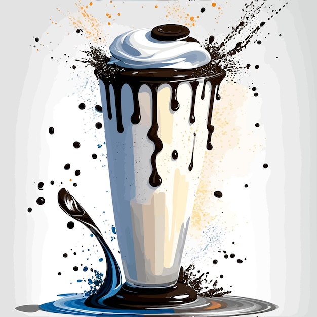 Vecteur illustration de milkshake