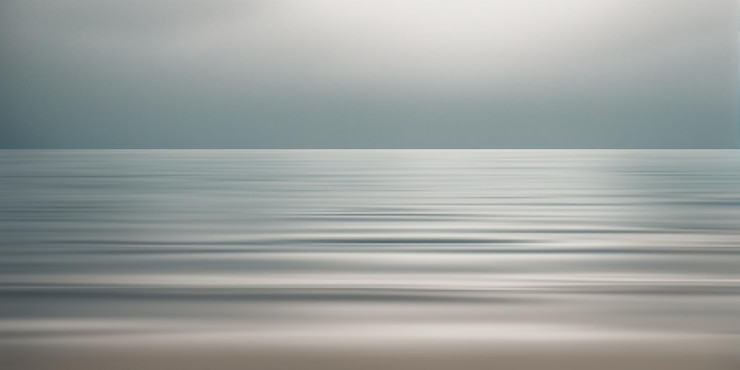 Vecteur illustration minimaliste du coucher de soleil en mer