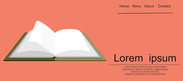 Illustration Minimaliste D'un Livre Ouvert