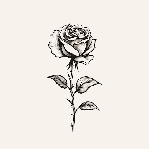 Vecteur illustration minimaliste de roses