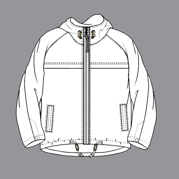 Vecteur illustration de mode, cao, dessin technique, illustration de modèle isolé vectoriel.