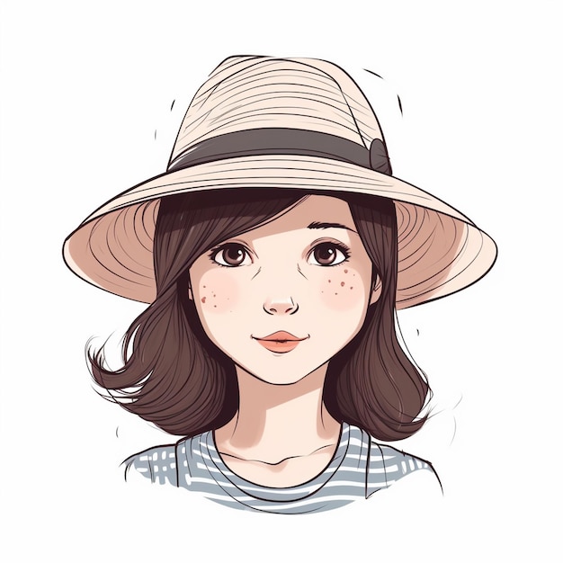 illustration de mode vecteur chapeau tête isolée accessoire femme vintage style de casquette féminine s