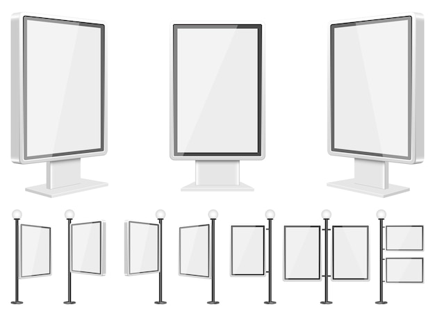 Illustration de modèle de boîte à lumière isolée sur fond blanc