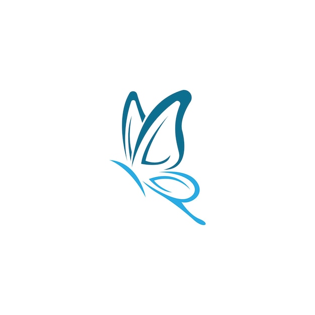Illustration de modèle de concept de conception de logo d'icône de papillon