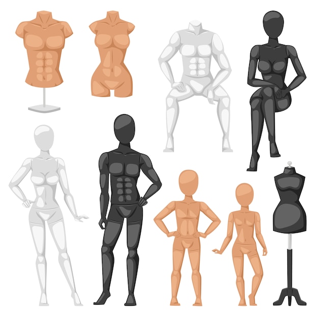 Illustration de modèle de mannequin factice.