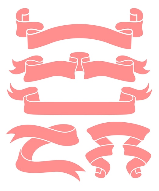 Vecteur illustration de modèle de rouleau de ruban vide rose