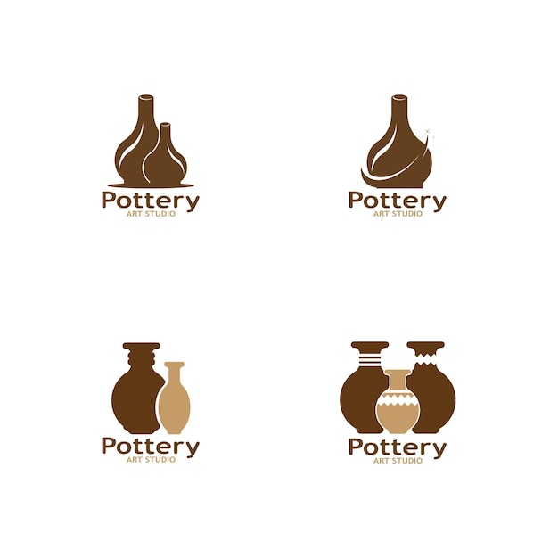 Illustration De Modèle Vectoriel De Logo De Studio D'art De Poterie